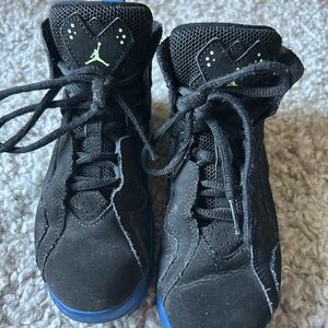 Kids Black and Blue Jordans